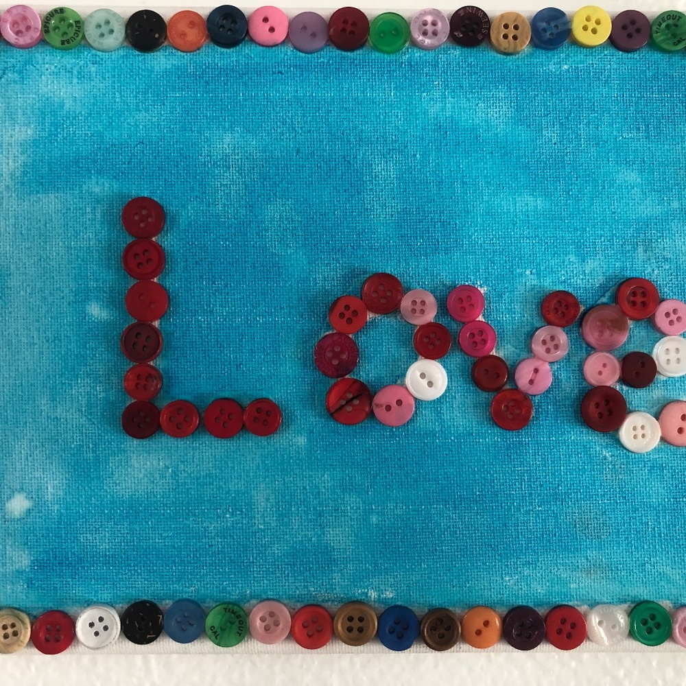 Love & Hope Mixed Media Canvas Art pair